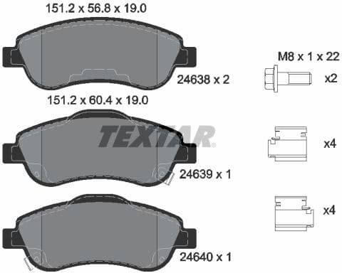 Brake Pad Set, disc brake Q+ 2463801