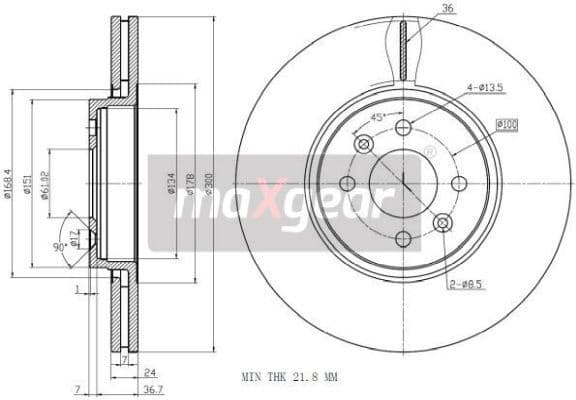 Brake Disc 19-1331 - image 2