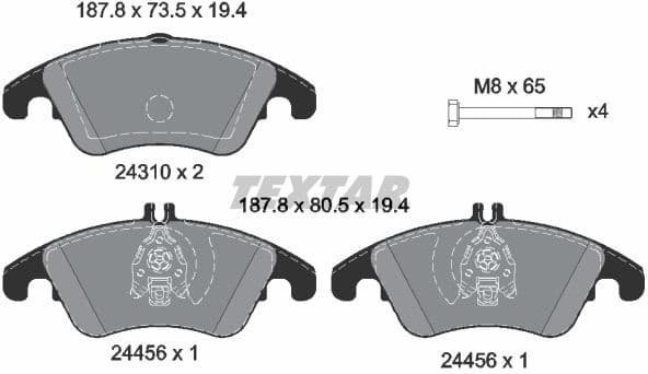 Brake Pad Set, disc brake Q+ 2431001