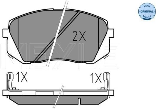 Brake Pad Set, disc brake MEYLE-ORIGINAL: True to OE. 025 245 0116/W