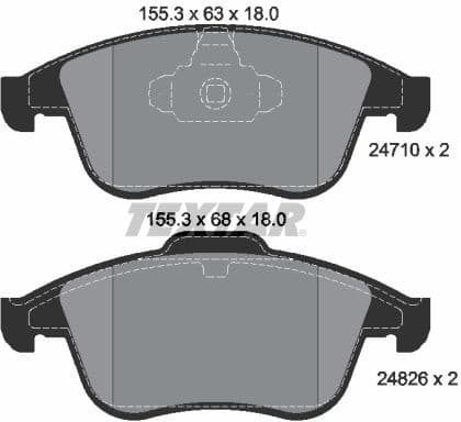 Brake Pad Set, disc brake Q+ 2471001