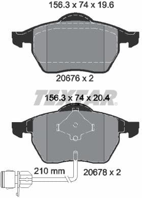 Brake Pad Set, disc brake Q+ 2067602