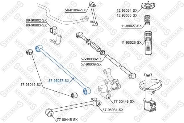 Mounting, control/trailing arm 87-98037-SX - image 2