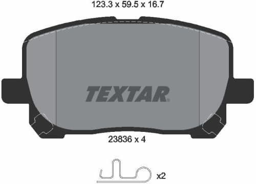 Brake Pad Set, disc brake 2383601