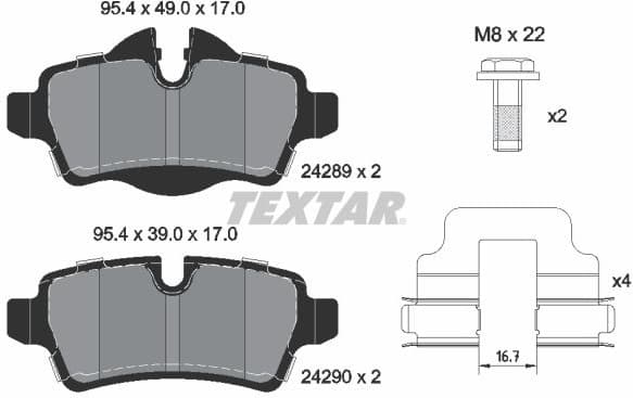 Brake Pad Set, disc brake Q+ 2428901