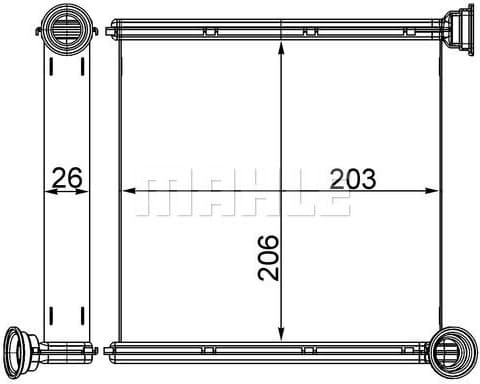 Heat Exchanger, interior heating BEHR AH 256 000S