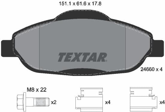 Brake Pad Set, disc brake Q+ 2466001