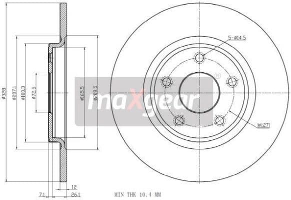 Brake Disc 19-3244 - image 2