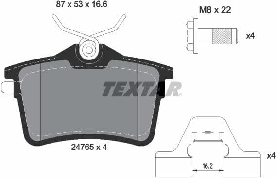 Brake Pad Set, disc brake 2476501
