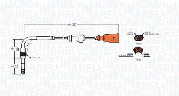 Sensor, exhaust gas temperature 172000039010