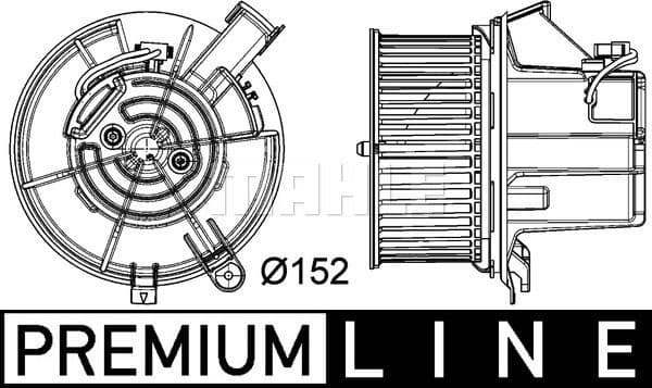 Interior Blower BEHR *** PREMIUM LINE *** AB 119 000P