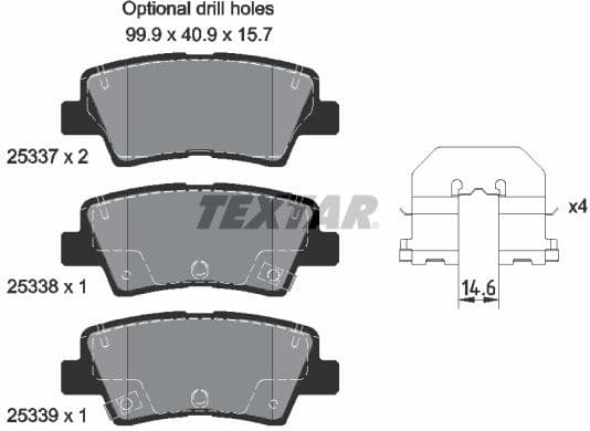 Brake Pad Set, disc brake Q+ 2533701