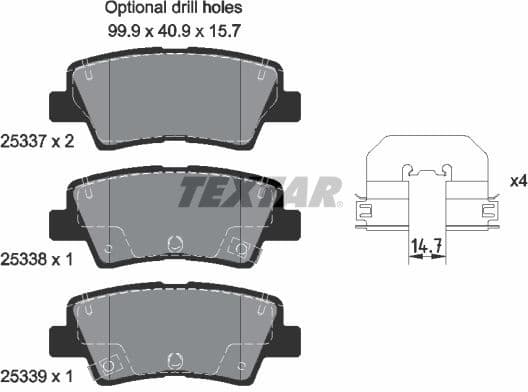 Brake Pad Set, disc brake Q+ 2533703