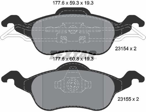 Brake Pad Set, disc brake Q+ 2315402