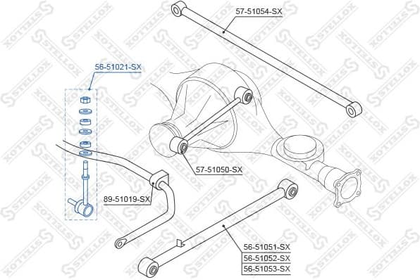 Link/Coupling Rod, stabiliser bar 56-51021-SX