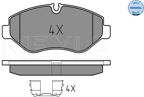 Brake Pad Set, disc brake MEYLE-ORIGINAL: True to OE. 025 291 9220