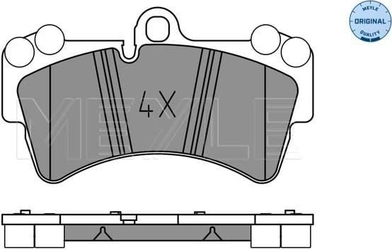Brake Pad Set, disc brake MEYLE-ORIGINAL: True to OE. 025 236 9317