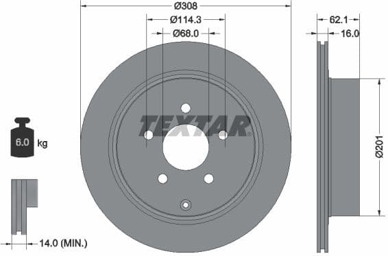 Brake Disc PRO 92149303