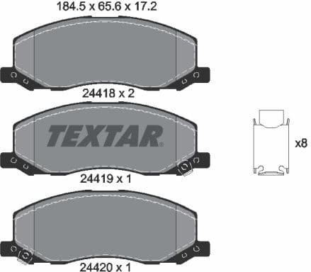 Brake Pad Set, disc brake 2441801