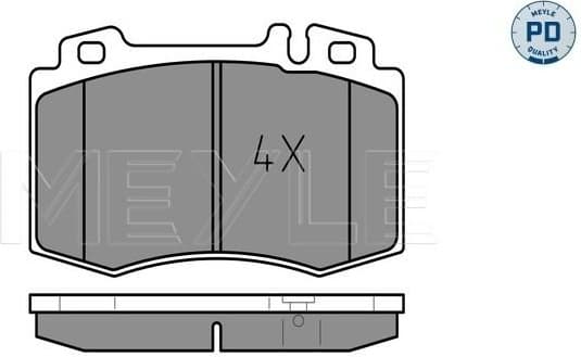 Brake Pad Set, disc brake MEYLE-PD: Advanced performance and design. 025 237 4517/PD