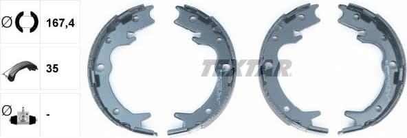 Brake Shoe Set, parking brake 91062800