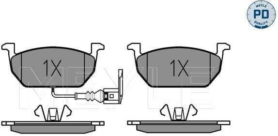 Brake Pad Set, disc brake MEYLE-PD: Advanced performance and design. 025 220 3517/PD