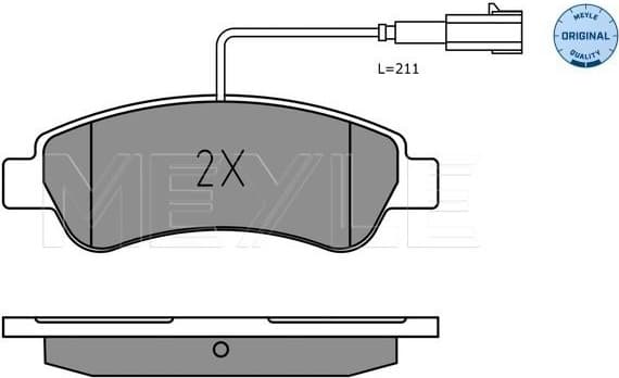 Brake Pad Set, disc brake MEYLE-ORIGINAL: True to OE. 025 220 4119