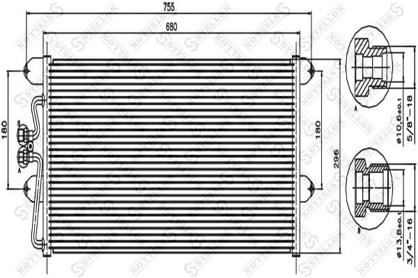 Condenser, air conditioning 10-45315-SX