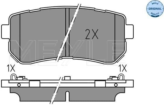 Brake Pad Set, disc brake MEYLE-ORIGINAL: True to OE. 025 256 7716