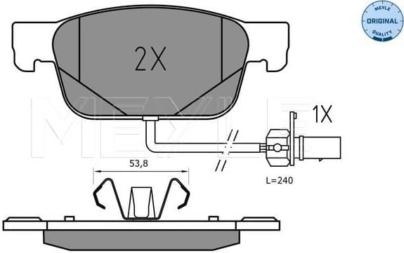 Brake Pad Set, disc brake MEYLE-ORIGINAL: True to OE. 025 223 8317