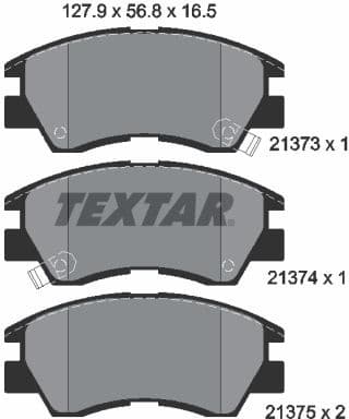 Brake Pad Set, disc brake 2137301