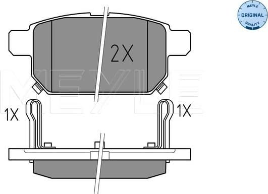 Brake Pad Set, disc brake MEYLE-ORIGINAL: True to OE. 025 252 5814/W