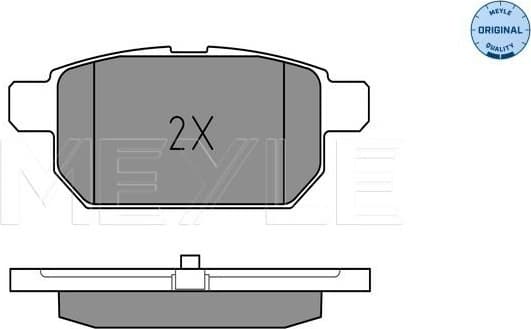Brake Pad Set, disc brake MEYLE-ORIGINAL: True to OE. 025 252 5814/W - image 2