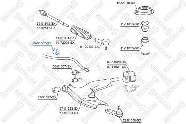 Mounting, stabiliser bar 89-51007-SX - image 2