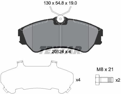 Brake Pad Set, disc brake 2012401