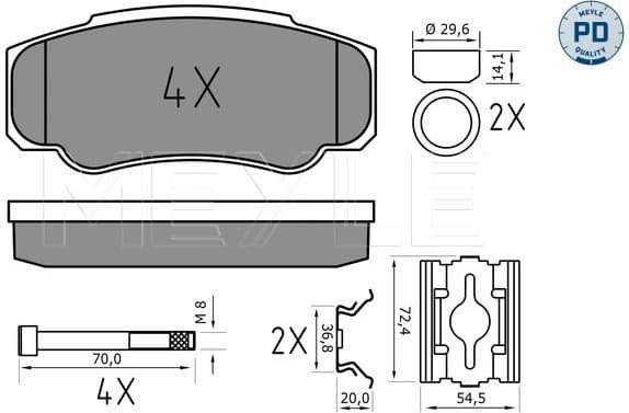 Brake Pad Set, disc brake MEYLE-PD: Advanced performance and design. 025 239 2120/PD