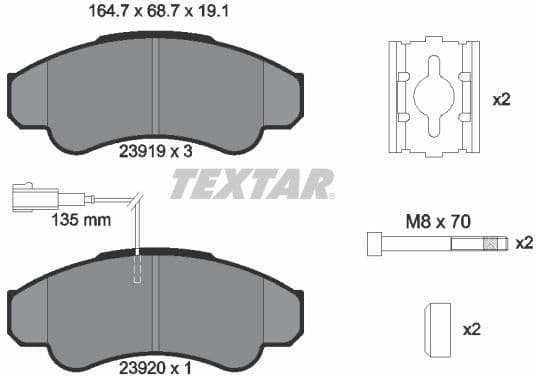 Brake Pad Set, disc brake Q+ 2391901