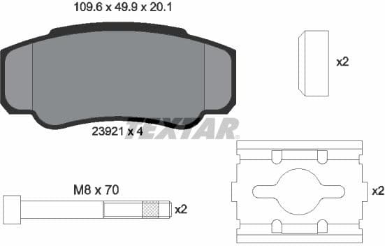 Brake Pad Set, disc brake 2392101