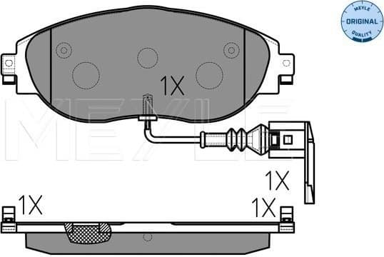 Brake Pad Set, disc brake MEYLE-ORIGINAL: True to OE. 025 251 1720/W