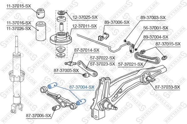Mounting, control/trailing arm 87-37004-SX - image 2