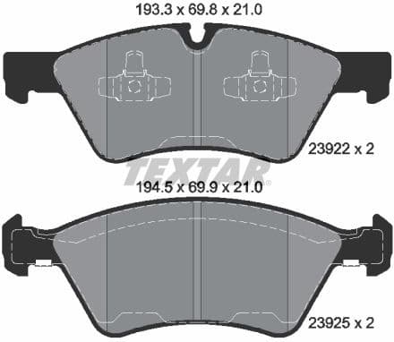 Brake Pad Set, disc brake Q+ 2392201