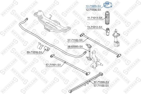 Suspension Strut Support Mount 12-71055-SX - image 2