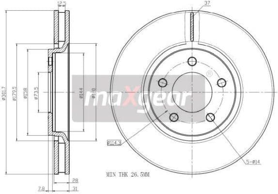 Brake Disc 19-1054 - image 2