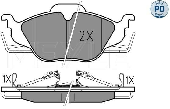 Brake Pad Set, disc brake MEYLE-PD: Advanced performance and design. 025 230 6317/PD