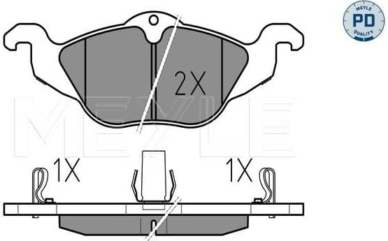 Brake Pad Set, disc brake MEYLE-PD: Advanced performance and design. 025 230 6317/PD - image 2