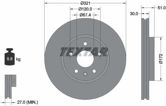 Brake Disc PRO+ 92187005