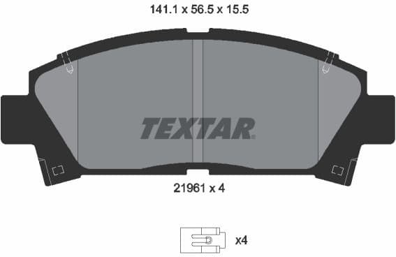 Brake Pad Set, disc brake 2196102