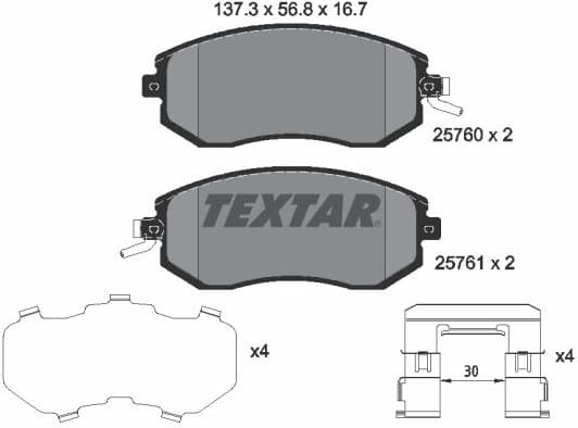 Brake Pad Set, disc brake 2576001