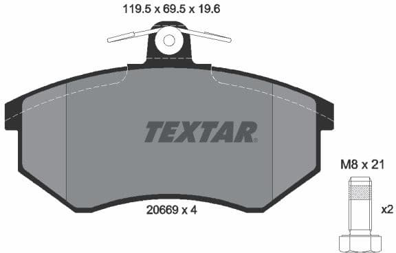 Brake Pad Set, disc brake 2066921