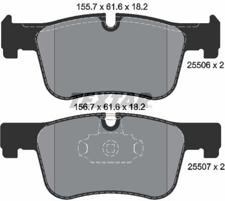 Brake Pad Set, disc brake Q+ 2550601